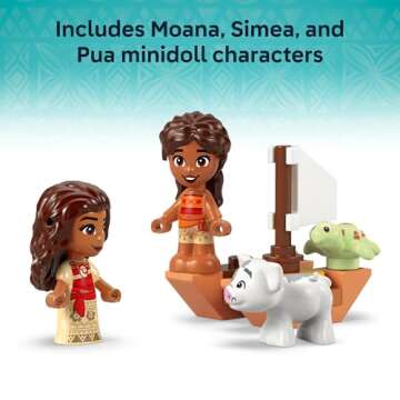 LEGO Disney Moana's Island Toy Set for Kids - Ages 5+