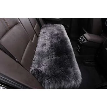 Sisha-A Premium Wholehide Sheepskin Cover, Ultra-Soft Natural Long Wool, 18x53 Inches Size, Ideal fo...