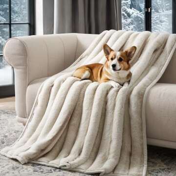 Luxury Faux Fur Throw Blanket Cozy & Elegant 60"x80"