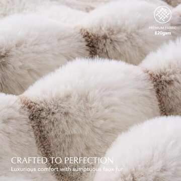 Luxury Faux Fur Throw Blanket Cozy & Elegant 60"x80"