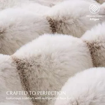 Luxury Faux Fur Throw Blanket Cozy & Elegant 60"x80"