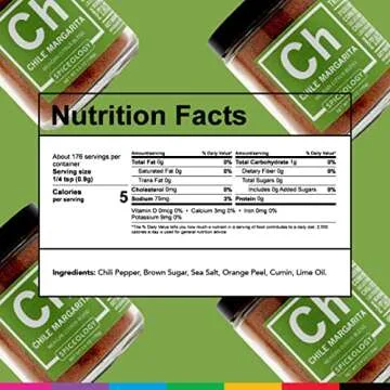 Spiceology - Chile Margarita Mexican Citrus Spice Blend - Chili Lime Taco Seasoning - Use On: Tacos, Black Beans, Chicken, Steak, Fish, Rice Chili, Pork, Corn or French Fries - 5.9 oz
