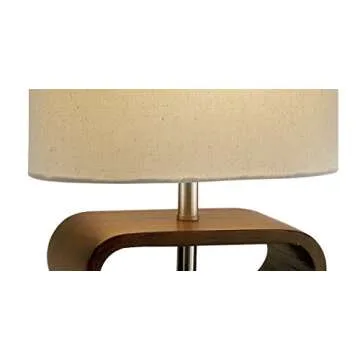 Adesso 3202-15 Rhythm Table Lamp, 19.5 in., 60 W Incandescent/13W CFL, Walnut PVC Veneer on MDF, 1 Table Lamp