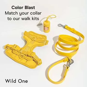 Wild One Dog Collar, The Original Easy-Clean, All Weather Flex-Poly Strap with Metal, Durable, Dirt and Odor Resistant, Size M, Butter Yellow