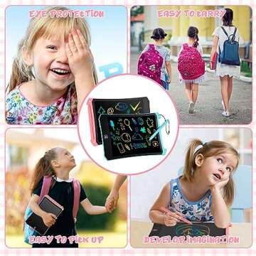 EooCoo Toys for Ages 2-4, LCD Writing Tablet for Kids 2 Pack, Drawing Pad for Kids, Toddler Travel Essentials, No Mess Coloring Books for Toddlers 1-3, Sensory Toys Gifts for Girls Boys - 8.5 Inch