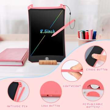 EooCoo Toys for Ages 2-4, LCD Writing Tablet for Kids 2 Pack, Drawing Pad for Kids, Toddler Travel Essentials, No Mess Coloring Books for Toddlers 1-3, Sensory Toys Gifts for Girls Boys - 8.5 Inch