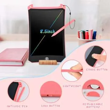 EooCoo Toys for Ages 2-4, LCD Writing Tablet for Kids 2 Pack, Drawing Pad for Kids, Toddler Travel Essentials, No Mess Coloring Books for Toddlers 1-3, Sensory Toys Gifts for Girls Boys - 8.5 Inch