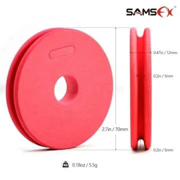 SAMSFX Tippet Holder for Fly Fishing - 70mm Rigging Foams (10PCS)