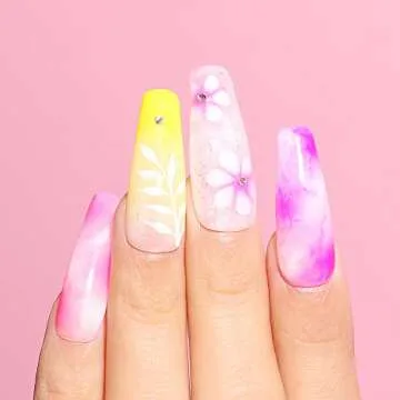 AIMEILI Nail Blooming Gel Nail Art Blossom Gel Soak Off U V LED Clear Blooming Gel for Spreading Effect, Marble, Floral Print Nail Art Design Manicure 10ml