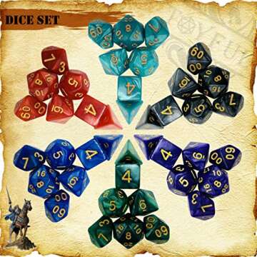Stylish TOYFUL DND Dice Set with Tower & Bags