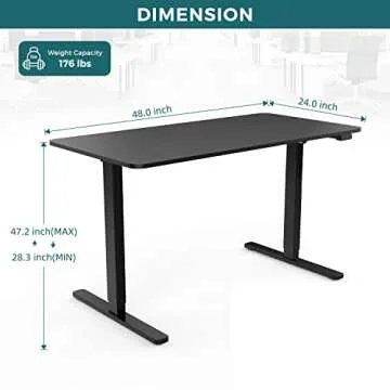 SMUG Converter Adjustable Height Riser, Sit Stand Desk Dual Monitor and Laptop Workstation, 31in, Black