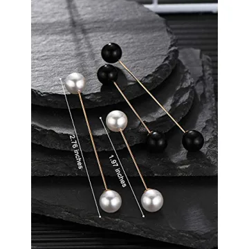 Elegant 4 Piece Double Faux Pearl Shawl Clips
