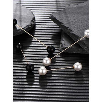 Elegant 4 Piece Double Faux Pearl Shawl Clips