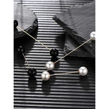 Elegant 4 Piece Double Faux Pearl Shawl Clips