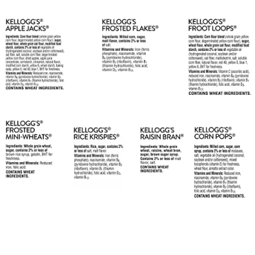 Kellogg's Cold Breakfast Cereal Variety Pack - 48 Boxes