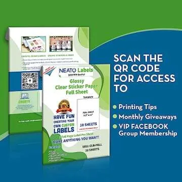 Clear Transparent Sticker Paper for Inkjet Printers