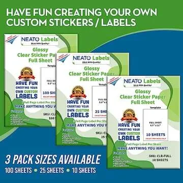 Clear Transparent Sticker Paper for Inkjet Printers