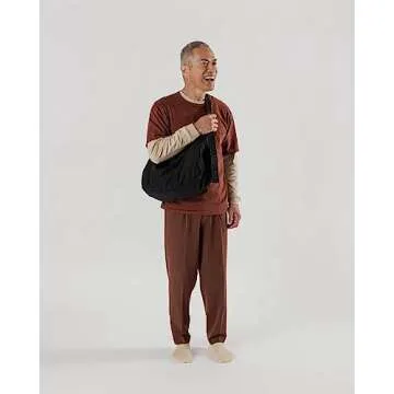 BAGGU Large Nylon Crescent Bag - Practical Yet Stylish for Everyday Use