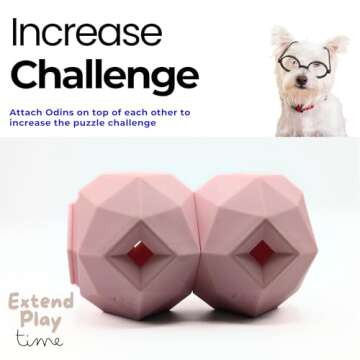 Treat Dispensing Balls for Medium Dogs and Cat Treat Dispenser Toy Interactive for Self-Play Improves Oral Hygiene, Mental Simulation, and Bordem Buster, Simple and Effective Food Toy (3.6 x 3.6 in)