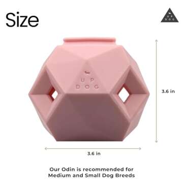 Treat Dispensing Balls for Medium Dogs and Cat Treat Dispenser Toy Interactive for Self-Play Improves Oral Hygiene, Mental Simulation, and Bordem Buster, Simple and Effective Food Toy (3.6 x 3.6 in)