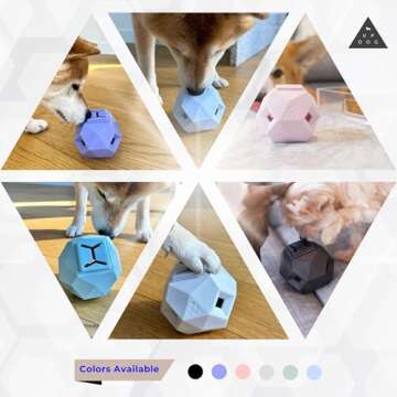 Treat Dispensing Balls for Medium Dogs and Cat Treat Dispenser Toy Interactive for Self-Play Improves Oral Hygiene, Mental Simulation, and Bordem Buster, Simple and Effective Food Toy (3.6 x 3.6 in)