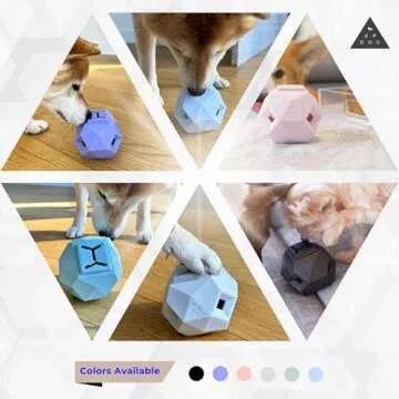 Treat Dispensing Balls for Medium Dogs and Cat Treat Dispenser Toy Interactive for Self-Play Improves Oral Hygiene, Mental Simulation, and Bordem Buster, Simple and Effective Food Toy (3.6 x 3.6 in)