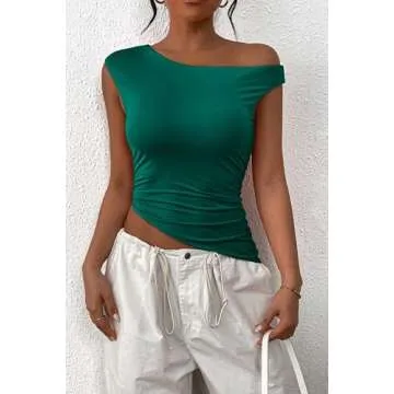 Shop PRETTYGARDEN Off The Shoulder Crop Tops for Summer
