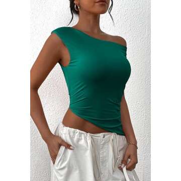 Shop PRETTYGARDEN Off The Shoulder Crop Tops for Summer