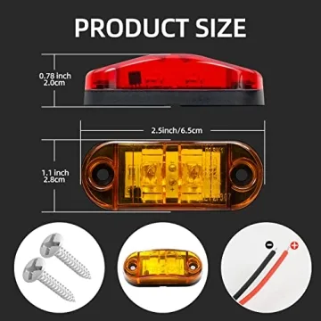 Brighten Up with Amber and Red Waterproof Truck Marker Lights