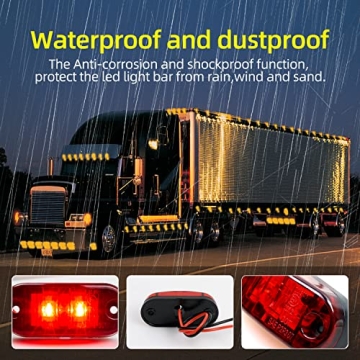 Brighten Up with Amber and Red Waterproof Truck Marker Lights