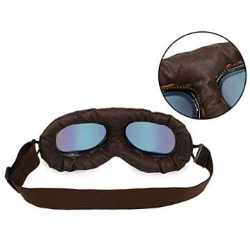 Versatile Steampunk Motorcycle Goggles for Cosplay Enthusiasts