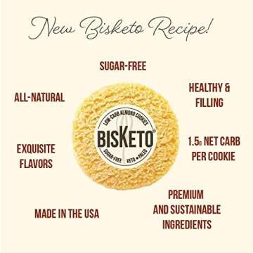 Low Carb Cookies BisKeto - 12 Sugar Free Keto Snacks