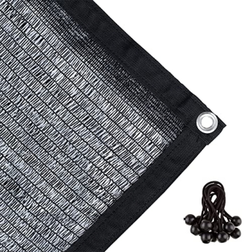 Agfabric 40% Shade Cloth 10x20ft Sunblock Shade Cloth with Grommets for Garden Patio, Black