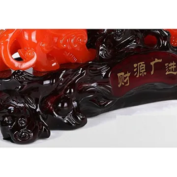 Large Size Feng Shui Pi Yao/Pi Xiu and Treasure Basin Wealth Porsperity Figurine, Best Housewarming Congratulatory Decor (Normal Size)