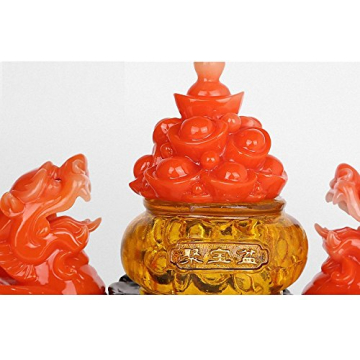 Large Size Feng Shui Pi Yao/Pi Xiu and Treasure Basin Wealth Porsperity Figurine, Best Housewarming Congratulatory Decor (Normal Size)