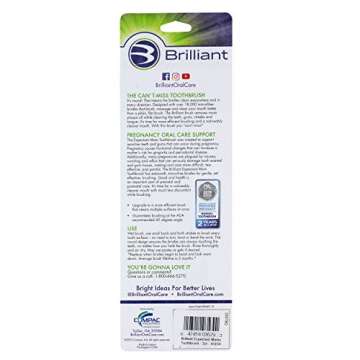 Brilliant Oral Care Expectant Mom Toothbrush - Gentle, Soft & Ideal for Sensitive Gums in 3 Pack