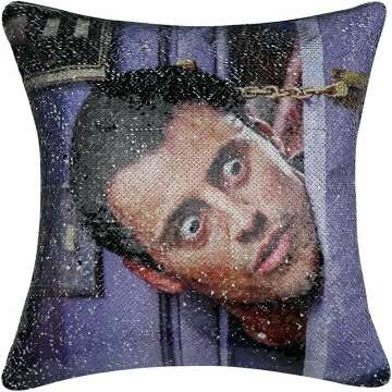 Jiamos Friends Joey Sequin Pillow Cover - Funny Gift