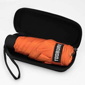 Yoobure Small Mini Umbrella with Case Light Compact Design Perfect for Travel