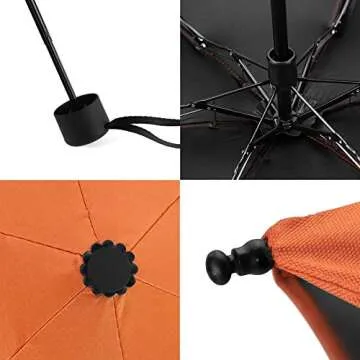 Yoobure Small Mini Umbrella with Case Light Compact Design Perfect for Travel