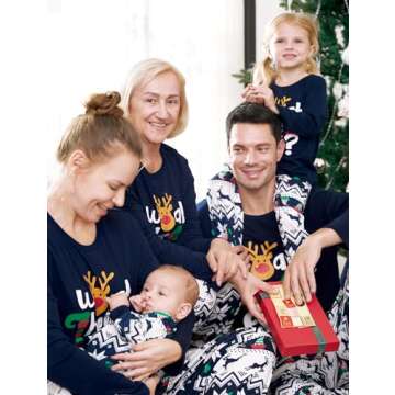 PATPAT Matching Christmas Pajamas for Family - Cozy Holiday PJs with Fun Prints