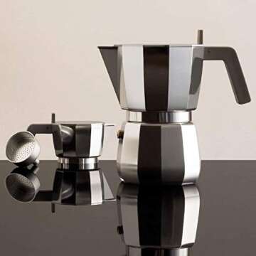 Moka, Espresso coffee maker. 1 cup.,grey