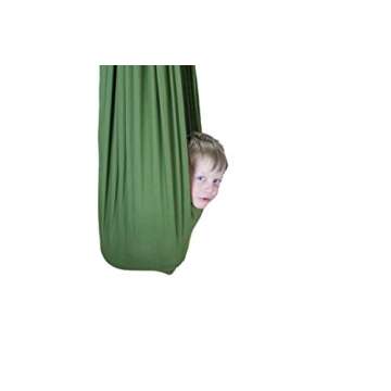 Sensory Swing for Kids Indoor Outdoor Green | Therapy Tool for Special Needs Snuggle Cuddle Hammock ...