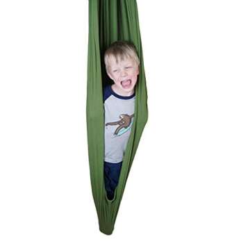 Sensory Swing for Kids Indoor Outdoor Green | Therapy Tool for Special Needs Snuggle Cuddle Hammock Swing | for Children with Autism, ADHD, Aspergers, Sensory Integration - by Sensory4u
