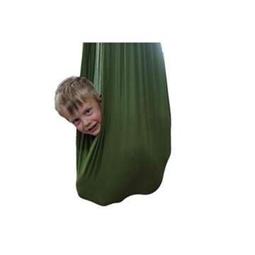 Sensory Swing for Kids Indoor Outdoor Green | Therapy Tool for Special Needs Snuggle Cuddle Hammock Swing | for Children with Autism, ADHD, Aspergers, Sensory Integration - by Sensory4u