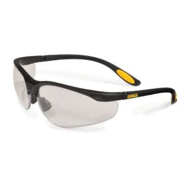 Dewalt DPG58-11C Reinforcer Clear Anti-Fog Protective Safety Glasses with Rubber Temple Pads