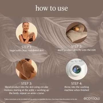 EcoTools Good Tan Full-Body Tanning Mitt, For Self-Tan Application, Use Self Tanning Mitt With Tanning Mousse, Lotions, & Tanning Waters, Eco Friendly Self Tan Mitt, Vegan, & Cruelty-Free, 1 Count