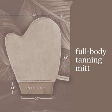 EcoTools Good Tan Full-Body Tanning Mitt, For Self-Tan Application, Use Self Tanning Mitt With Tanning Mousse, Lotions, & Tanning Waters, Eco Friendly Self Tan Mitt, Vegan, & Cruelty-Free, 1 Count