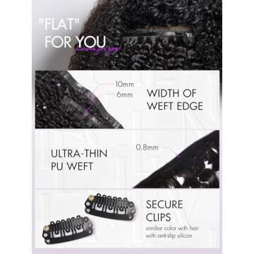 LUVME HAIR Curly Clip in Hair Extensions Real Human Hair Fullness with 1 Pack 135g Natural Kinky-Curly Hair Extensions for Thin Hair 7pcs 16clips 20 inch