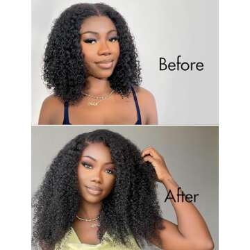 LUVME HAIR Curly Clip in Hair Extensions Real Human Hair Fullness with 1 Pack 135g Natural Kinky-Curly Hair Extensions for Thin Hair 7pcs 16clips 20 inch