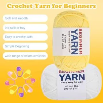 WSICSE Beginner Crochet Yarn Set for Easy Crafting